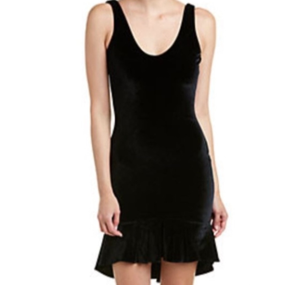 Dress the Population Black Velvet Cocktail Dress